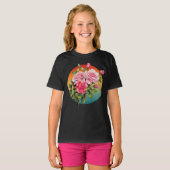 ヴィンテージ フラワー バラ 花束 Tシャツ (正面フル)