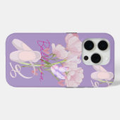 ヴィンテージ フラワー バレリーナ 美意識 パープル Case-Mate iPhoneケース (裏面 (横))
