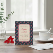 ヴィンテージ フラワー バースデー パーティー インビテーション