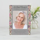 ヴィンテージ フラワー パターン 写真 葬儀 プログラム (スタンド正面)