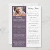 ヴィンテージ フラワー パターン 写真 葬儀 プログラム (裏面)