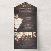 ヴィンテージ フラワー & パンプキン オータム オールインワン招待状 (内側)