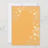 ヴィンテージ フラワー パープル ウェディング インビテーション (裏面)