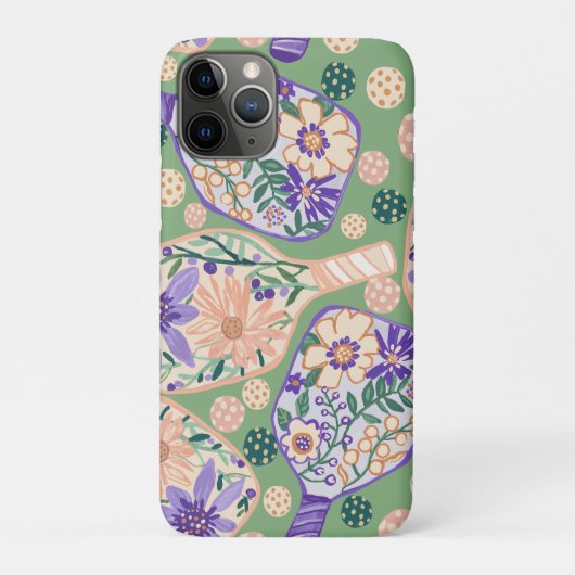 ヴィンテージ フラワー ピックルボール デザイン Case-Mate iPhoneケース (裏)