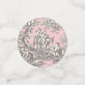 ヴィンテージ フラワー ピンク グレー トワル ド ジュー コンフェッティ (スモール正面)