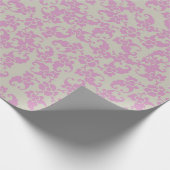 ヴィンテージ フラワー ピンク 包装紙 (角)