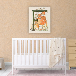 ヴィンテージ フラワー フェアリー アルファベット ポスター