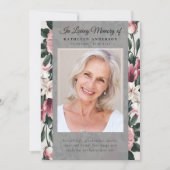 ヴィンテージ フラワー フォト 追悼式 プログラム (正面)