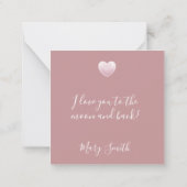 ヴィンテージ フラワー - フラット ノート カード (裏面)