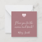 ヴィンテージ フラワー - フラット ノート カード (裏面)