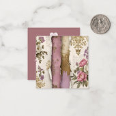 ヴィンテージ フラワー - フラット ノート カード (正面/裏面インサイチュ)