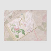 ヴィンテージ フラワー フレンチ スクラップブック エフェメラ デコパージュ 薄葉紙 (正面)