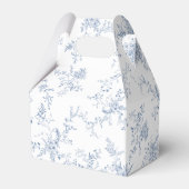 ヴィンテージ フラワー フレンチ ブルー ウェディング モノグラム フェイバーボックス (裏面サイド)