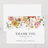 ヴィンテージ フラワー ブライダル シャワー 感謝祭 サンキューカード (正面/裏面)
