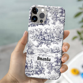 ヴィンテージ フラワー ブラック トワル・ド・ジュイ モノグラム Case-Mate iPhone 14ケース