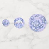 ヴィンテージ フラワー ブルー パープル トワール ド ジュー コンフェッティ (正面)