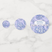 ヴィンテージ フラワー ブルー パープル トワール ド ジュー コンフェッティ (裏面)