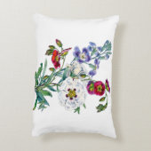 ヴィンテージ フラワー ブーケ 水彩画 アクセントクッション (裏面(縦))
