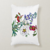 ヴィンテージ フラワー ブーケ 水彩画 アクセントクッション (正面(垂直))