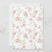 ヴィンテージ フラワー ベイビー シャワー 招待状 (裏面)