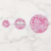 ヴィンテージ フラワー ホットピンク トワルドジュー シャワー コンフェッティ (裏面)