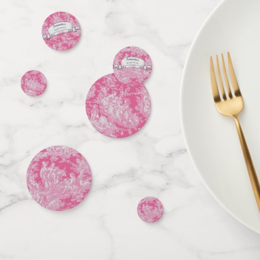 ヴィンテージ フラワー ホットピンク トワルドジュー シャワー コンフェッティ (グループ)