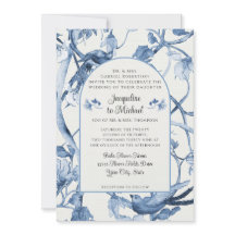 ヴィンテージ フラワー ホワイトとブルー シノワズリー ウェディング