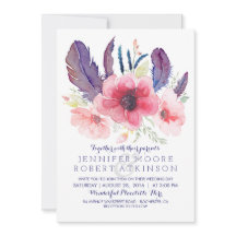 ヴィンテージ フラワー ボヘミア ウォーターカラー ウェディング