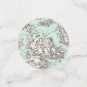 ヴィンテージ フラワー ミントグレー トワル ド ジュー コンフェッティ (スモール正面)