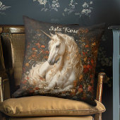 ヴィンテージ フラワー ユニコーン 牧場 ファンタジー クッション