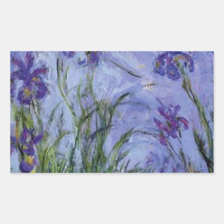 ヴィンテージ フラワー ライラック アイリス 1917 モネ フローラ アート 長方形シール