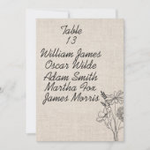 ヴィンテージ フラワー ラスティック ウェディング 案内状 (正面)