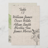 ヴィンテージ フラワー ラスティック ウェディング 案内状 (正面/裏面)