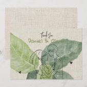 ヴィンテージ フラワー ラスティック サンキューカード (正面/裏面)