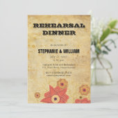 ヴィンテージ フラワー リハーサル ディナー カード (スタンド正面)