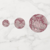 ヴィンテージ フラワー レッド ピンク トワル ド ジュイ シャワー コンフェッティ (裏面)