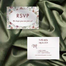 ヴィンテージ フラワー ロマンチック ウェディング レスポンス カード