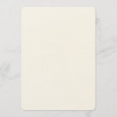 ヴィンテージ フラワー ロマンティック ガーデン ウェディング 招待状 (裏面)