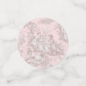 ヴィンテージ フラワー ローズ ゴールド トワル ド ジュイ シャワー コンフェッティ (スモール正面)