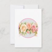 ヴィンテージ フラワー ローズ 結婚式 RSVP カード (裏面)