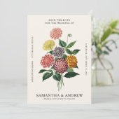 ヴィンテージ フラワー 保存日 招待状 (スタンド正面)