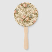 ヴィンテージ フラワー 壁紙 ハンドファン (裏面)