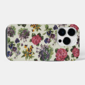 ヴィンテージ フラワー 壁紙 iPhoneケース (裏面横)