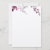 ヴィンテージ フラワー 招待状 (裏面)