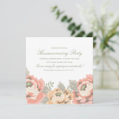 ヴィンテージ フラワー 新築祝いパーティー招待状 招待状 (スタンド正面)