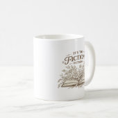ヴィンテージ フラワー 本好き 外はフィクションすぎる コーヒーマグカップ (正面右)