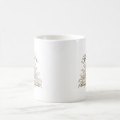 ヴィンテージ フラワー 本好き 外はフィクションすぎる コーヒーマグカップ (中央)