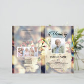 ヴィンテージ フラワー 追悼式 テンプレート (スタンド正面)