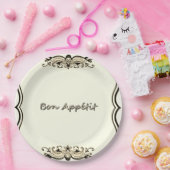 ヴィンテージ-フランスのデザイン-紙プレート(c) ペーパープレート (パーティー)