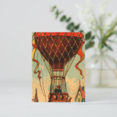 ヴィンテージ フランスの熱気球 ポストカード (スタンド正面)